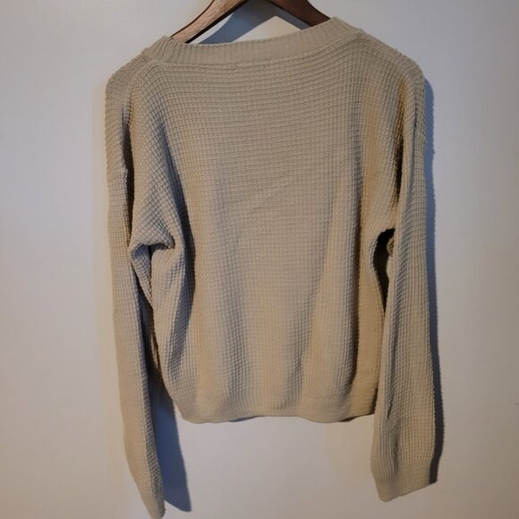 Nasty Gal Tan Basic Sweater SZ S - Picture 2 of 3